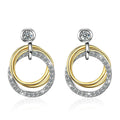 Radiant Dual Tone Polished Dangle Earrings - Brilliant Co