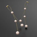 Champagne Beads Gold Layered Dangle Earrings - Brilliant Co