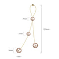 Champagne Beads Gold Layered Dangle Earrings - Brilliant Co