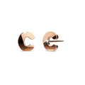 Bold Alphabet Letter Initial Charm Earrings in Rose Gold Tone - 10