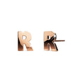 Bold Alphabet Letter Initial Charm Earrings in Rose Gold Tone - 70