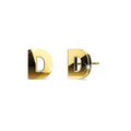 Bold Alphabet Letter Initial Charm Earrings in Gold Tone - 14