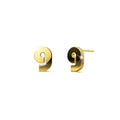 Nickelodeon Initial Alphabet Letter Earrings Gold Layered Steel Jewellery - 26
