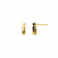 Nickelodeon Initial Alphabet Letter Earrings Gold Layered Steel Jewellery - 34
