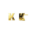 Nickelodeon Initial Alphabet Letter Earrings Gold Layered Steel Jewellery - 42