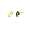 Nickelodeon Initial Alphabet Letter Earrings Gold Layered Steel Jewellery - 62