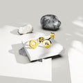 Nickelodeon Initial Alphabet Letter Earrings Gold Layered Steel Jewellery - 67