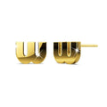 Nickelodeon Initial Alphabet Letter Earrings Gold Layered Steel Jewellery - 90