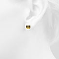 Nickelodeon Initial Alphabet Letter Earrings Gold Layered Steel Jewellery - 92