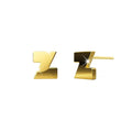 Nickelodeon Initial Alphabet Letter Earrings Gold Layered Steel Jewellery - 102