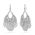 Laser Etched Earrings In White Gold - Brilliant Co