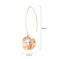 Earthy Pearl Core Hook Earrings in Rose Gold