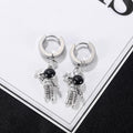 Little Astronaut Dangle Earring in White Gold