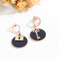 Key & Lock Dangle Earrings - Brilliant Co