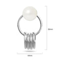 Helena Pearl & Charm Ring White Gold Drop Earrings