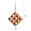 Fascination Geometric Diamond Shape Metallic  Earrings Rose Gold