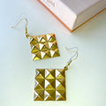 Fascination Geometric Style Diamond Shape Metallic Earrings Gold
