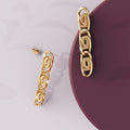 Bianca Fancy Clip Link Chain Gold Drop Earrings