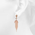 Star Sun & Moon Diamonelle Chandelier Tassle Drop Earrings Rose Gold