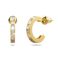 Hellical Zircon Gold Hoop Earrings - Brilliant Co