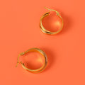 Rossa Gold Titanium Hoop Earrings - Brilliant Co