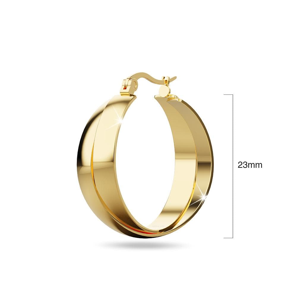 Rossa Gold Titanium Hoop Earrings - Brilliant Co