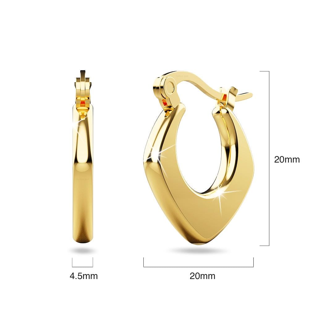 Sylvia Gold Titanium Hoop Earrings - Brilliant Co