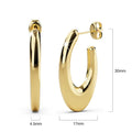 Bright Gold Titanium Hoop Earrings - Brilliant Co