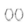 Edgy White Gold Titanium Hoop Earrings - Brilliant Co