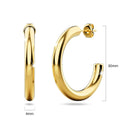 Erica Gold Titanium Hoop Earrings 38mm - Brilliant Co