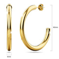 Erica Gold Titanium Hoop Earrings 40mm - Brilliant Co