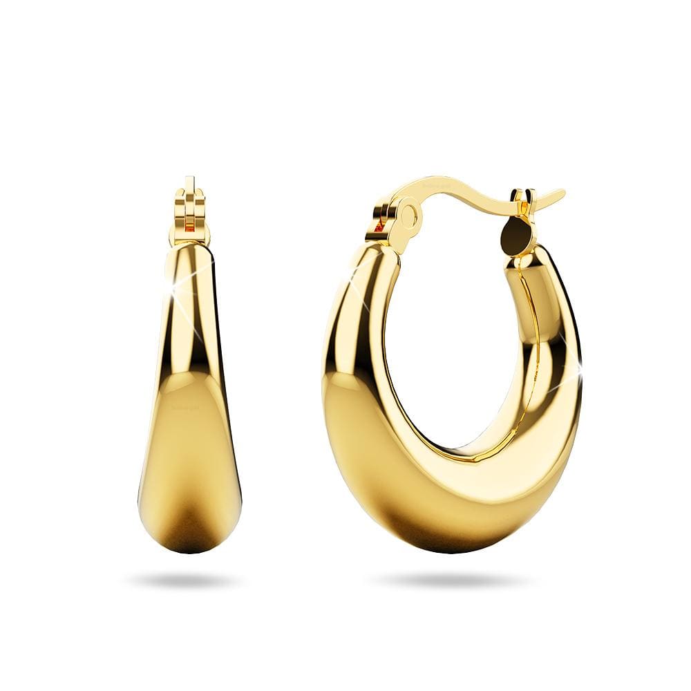 Ava Gold Titanium Hoop Earrings - Brilliant Co
