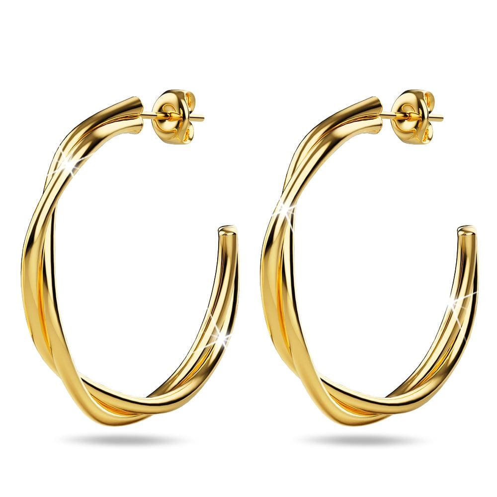 Elsa Gold Titanium Stud Earrings - Brilliant Co