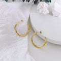 Elsa Gold Titanium Stud Earrings - Brilliant Co