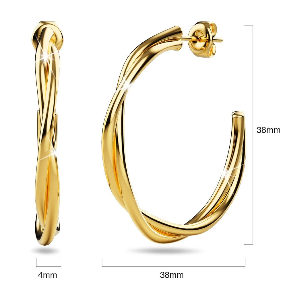 Elsa Gold Titanium Stud Earrings - Brilliant Co