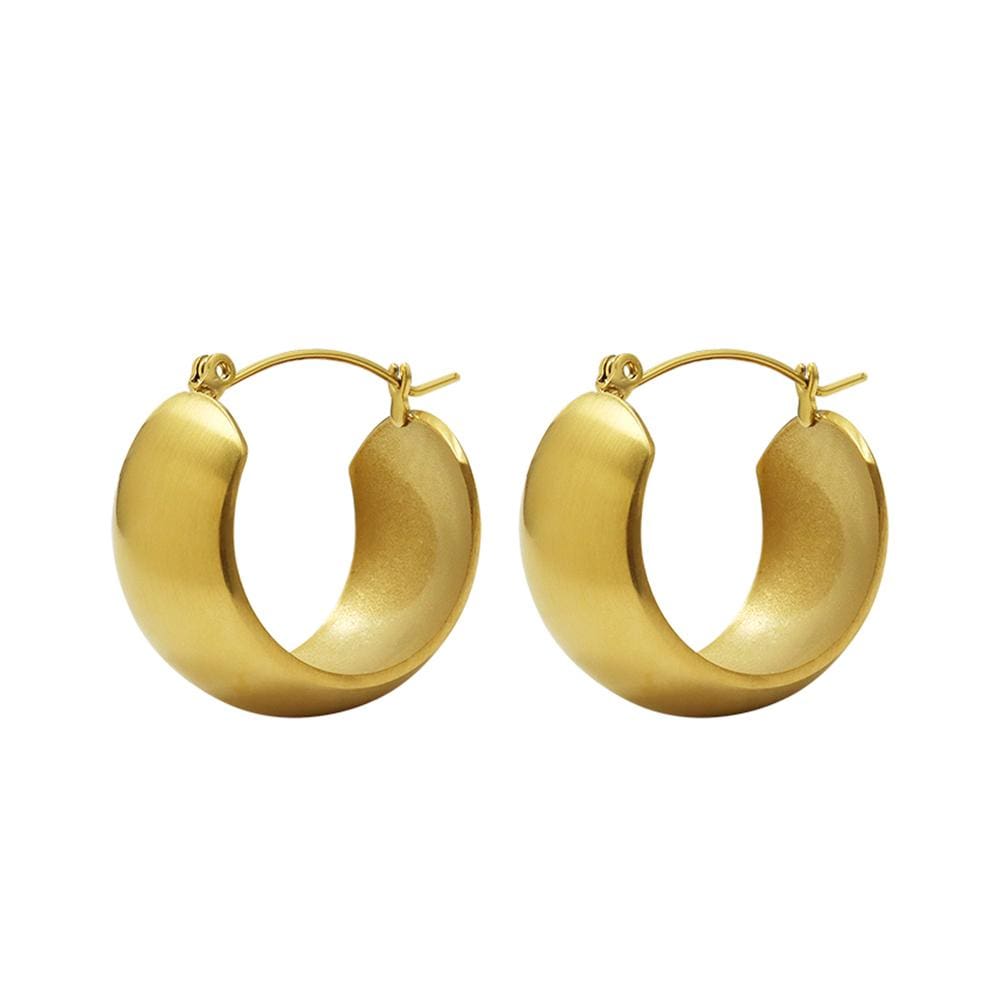 Posh Gold Titanium Hoop Earrings - Brilliant Co