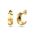 Solid Textured Earrings in Gold - Brilliant Co