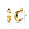 Solid Textured Earrings in Gold - Brilliant Co
