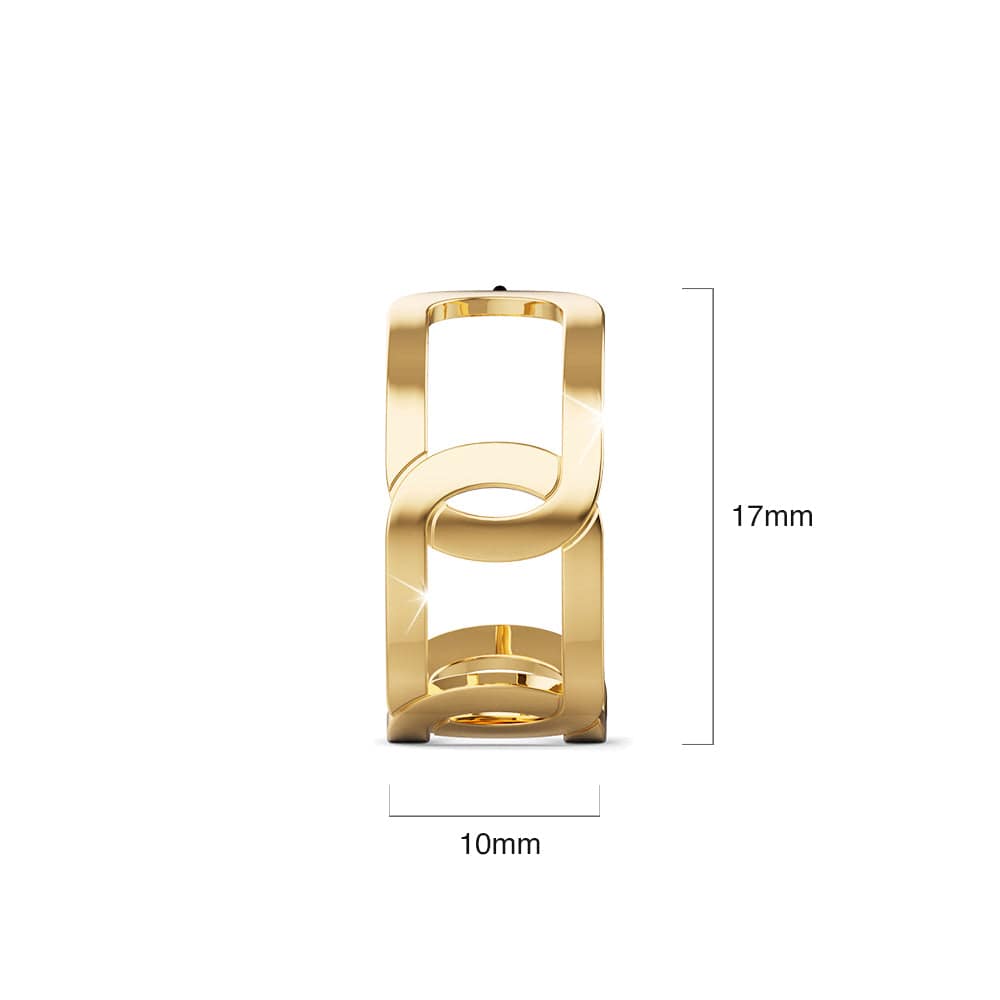 Intercross Hoop Gold Layered Earrings - Brilliant Co