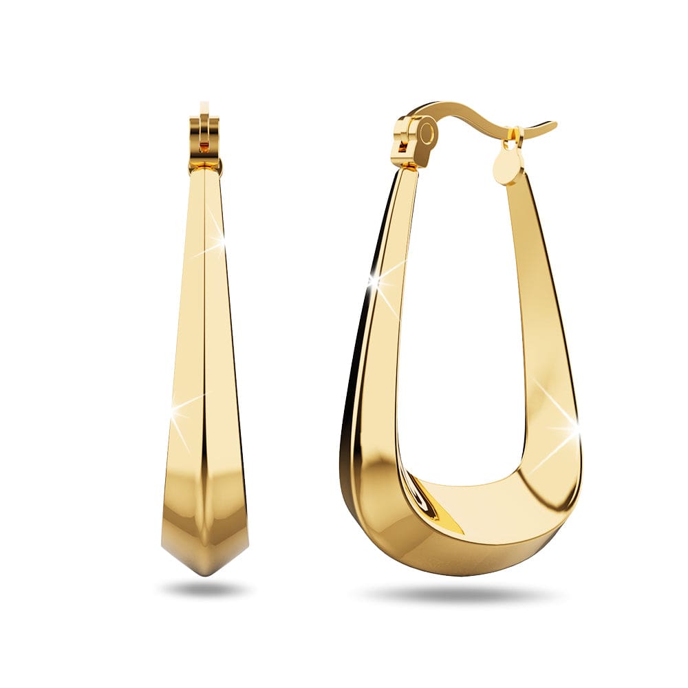 Photon Alyssa Hoop Gold Layered Earrings - Brilliant Co