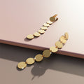 Round Disc Dangle Gold Layered Earrings