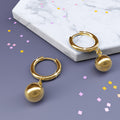 Dangle Ball Gold Layered Earrings