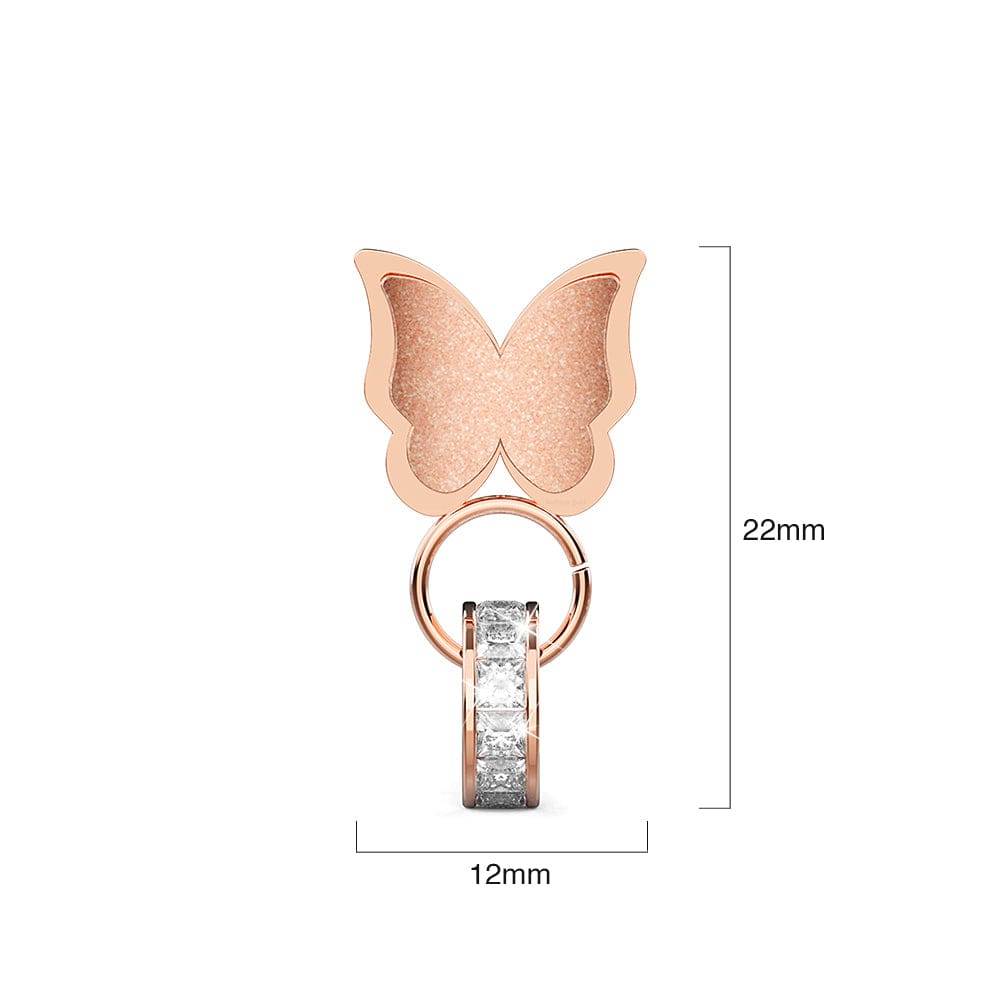 Butterfly Interlock Rose Gold Layered Earrings - Brilliant Co