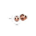 Glitter Ball Stud Rose Gold Layered Earrings 4mm - Brilliant Co