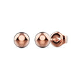 Glitter Ball Stud Rose Gold Layered Earrings 5mm - Brilliant Co