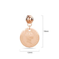 Coin Drop Rose Gold Layered Earrings
