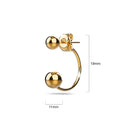 Dual Ball Stud Gold Layered Earrings - Brilliant Co