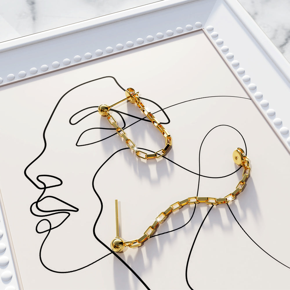 Merry Stud Ball Gold Layered Earrings