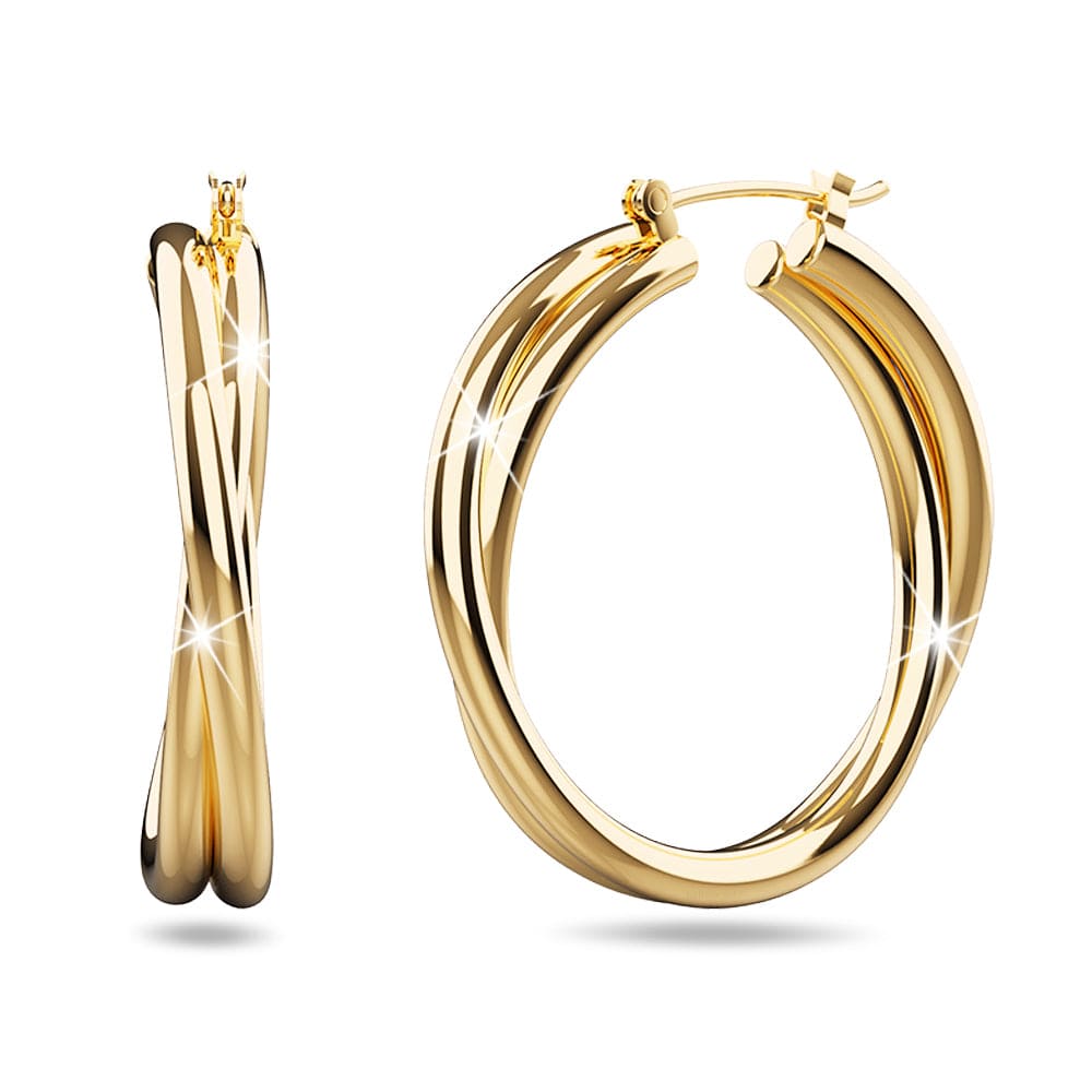 Subtle Hoop Gold Layered Earrings - Brilliant Co