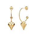 Love Paradise Stud Gold Layered Earrings
